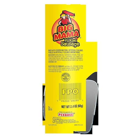 Penrose Big Mama Pickled Sausage Pouch 2.4 oz., PK72 2620039290